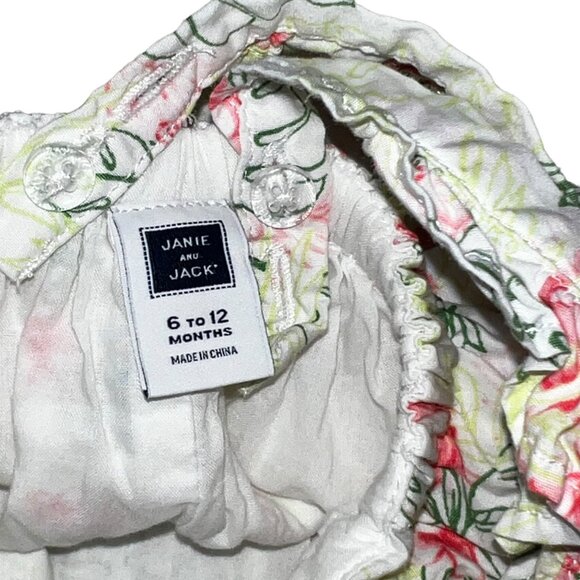 Janie and Jack 6-12 months Jumper Flamingo Tropical Print Bubble Suit Romper - Picture 4 of 5